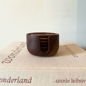 Vintage Wooden Coaster Set